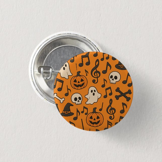 Cute Halloween Music Button (Vorne & Hinten)