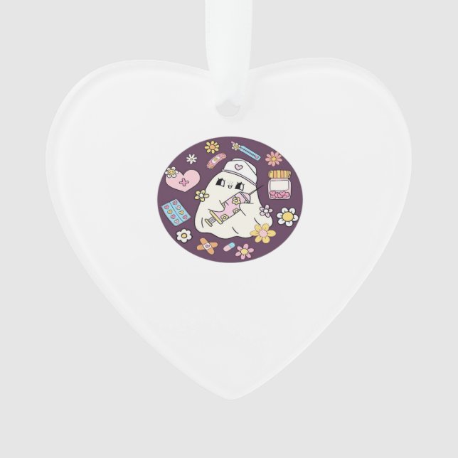 Cute Halloween Nurse Oversized T-Shirt Ornament (Vorderseite)