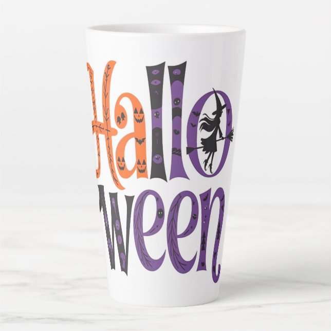Cute halloween orange purple milchtasse (Vorderseite)