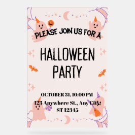 Cute Halloween Party Invitation Acrylschild