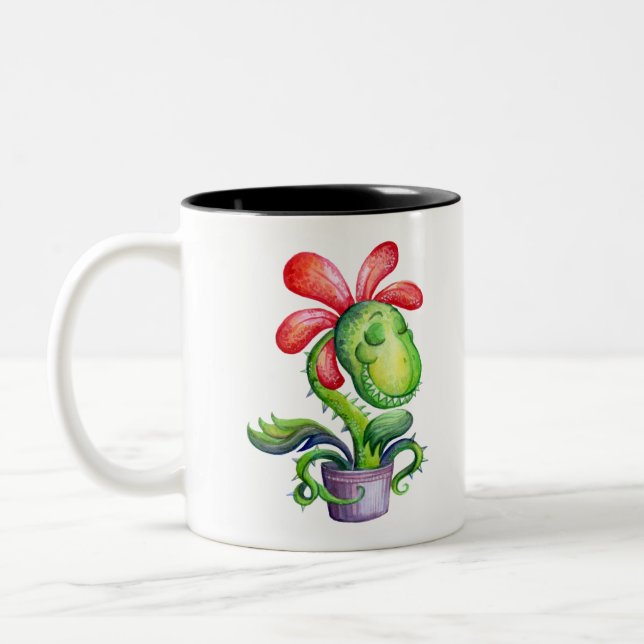 Cute halloween plane predator zweifarbige tasse (Links)
