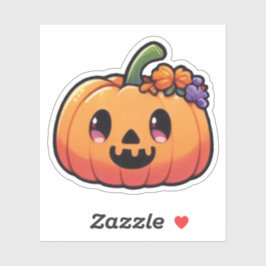 Cute Halloween Pumpkin - Kawaii Jack-o'-Lantern Aufkleber