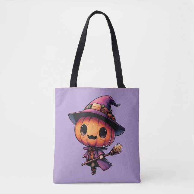 Cute Halloween pumpkin witch (Vorderseite)