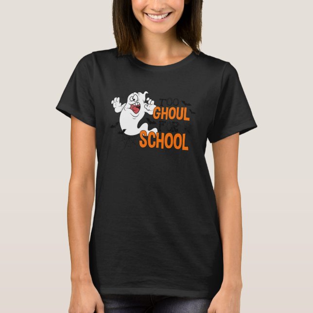 Cute Halloween Teacher School Ghouls Groovy Trick  T-Shirt (Vorderseite)