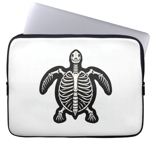 Cute Halloween Turtle Skeleton Tortoise Fossils Ar Laptopschutzhülle (Vorderseite)