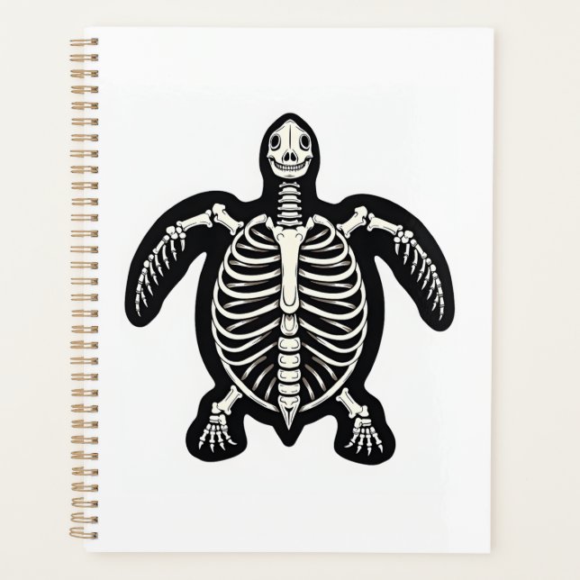 Cute Halloween Turtle Skeleton Tortoise Fossils Ar Planer (Vorderseite)