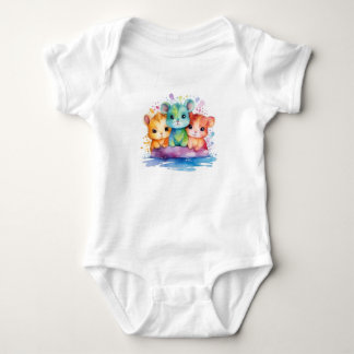Cute Hamster Baby Bodysuit – Colorful Cartoon Strampler