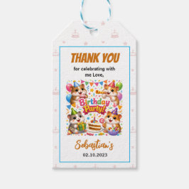 Cute Hamster Birthday Party | Kids Animal Geschenkanhänger