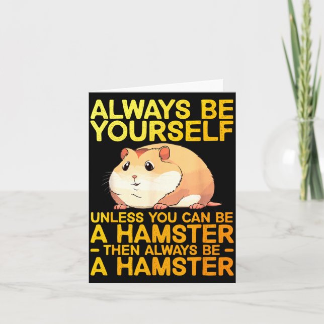 Cute Hamster Design For Men Women Kids Dwarf Hamst Karte (Vorderseite)
