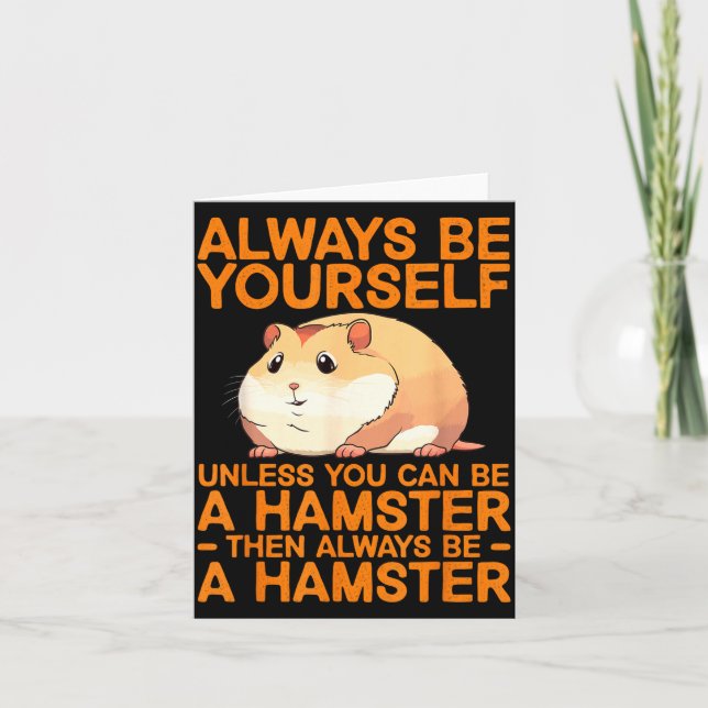 Cute Hamster Design For Men Women Kids Dwarf Hamst Karte (Vorderseite)