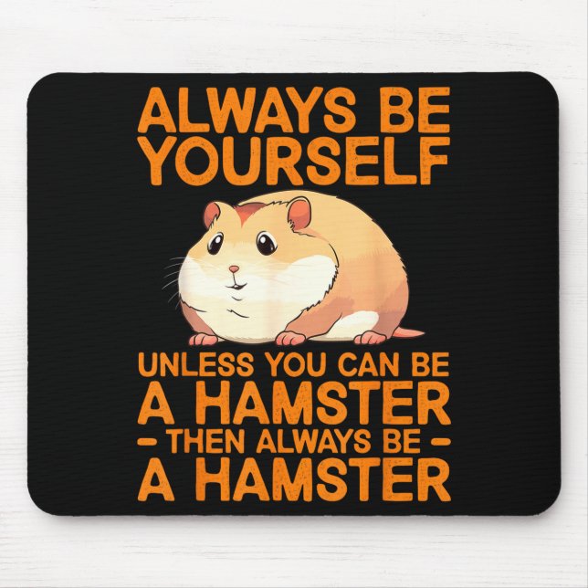 Cute Hamster Design For Men Women Kids Dwarf Hamst Mousepad (Vorne)