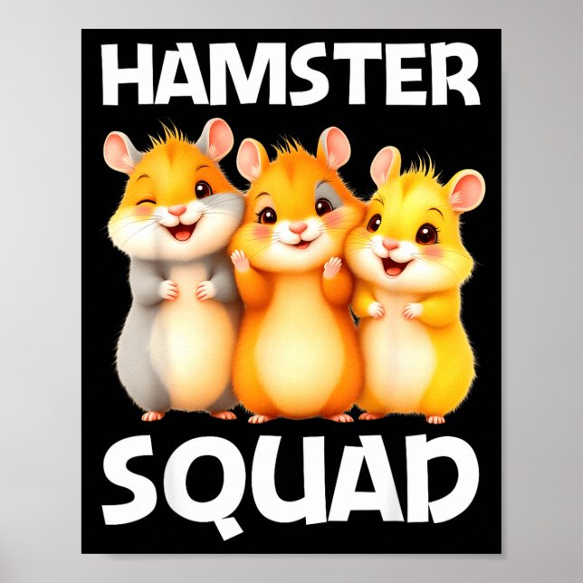 Cute Hamster Design For Men Women Kids Dwarf Hamst Poster (Vorne)