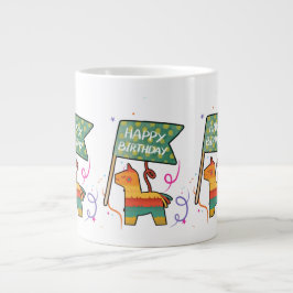 Cute Hand-Drawn Birthday Jumbo-Tasse