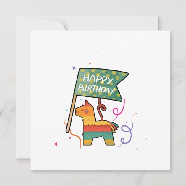 Cute Hand-Drawn Birthday  Karte (Vorderseite)