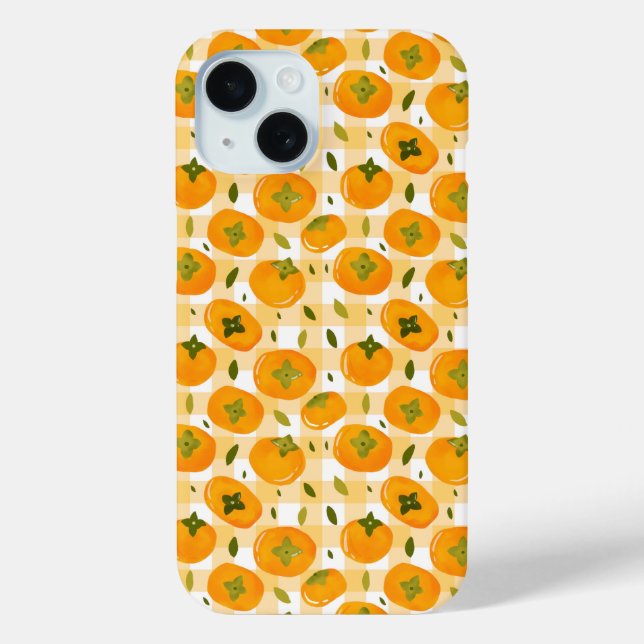 Cute Hand-Drawn Persimmons Seamless Pattern Case-Mate iPhone Hülle (Rückseite)