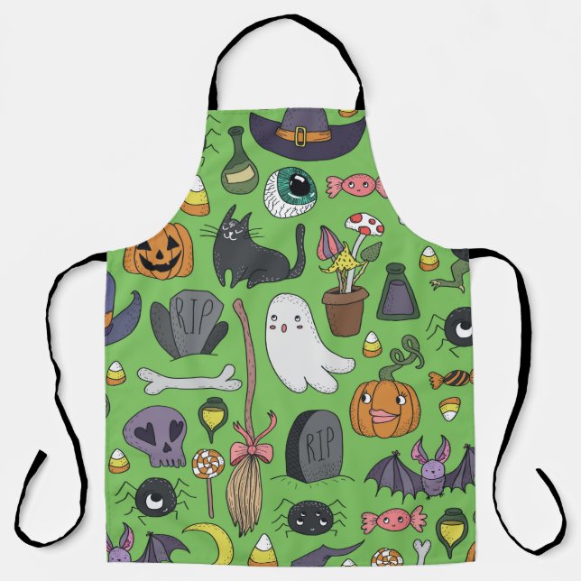 Cute hand drawn seamless patterns with cute hand d schürze (Vorderseite)