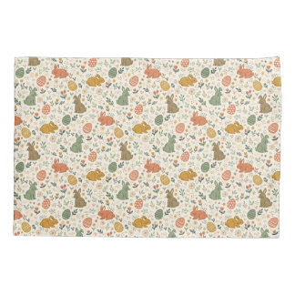 Cute Hand Drawn Spring Bunnies Pillowcase Kissenbezug
