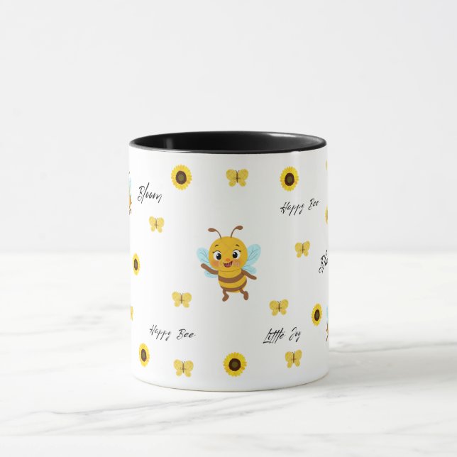 Cute Happy Bee Kids Mug Tasse (Zentrum)