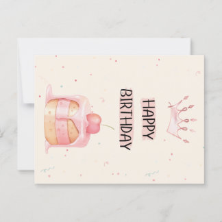 Cute Happy Birthday Card Postkarte