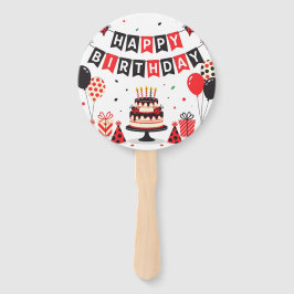 Cute Happy Birthday ladybug theme Fächer