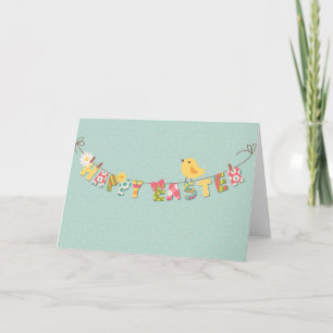 Cute Happy Easter Card Feiertagskarte