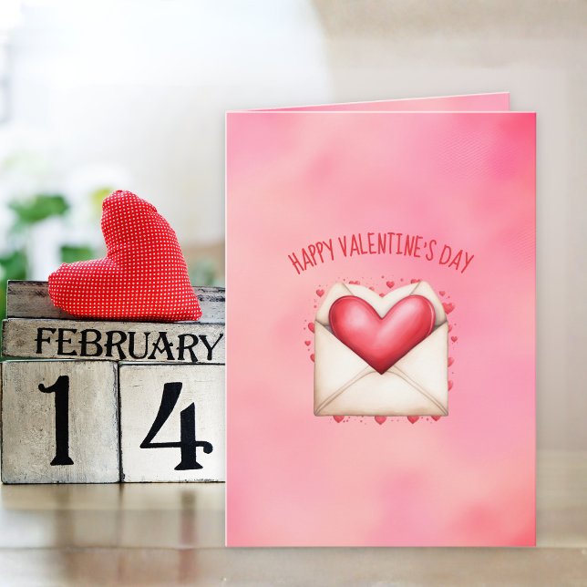 Cute Happy Heart Day Valentine's Day Card Karte (Von Creator hochgeladen)