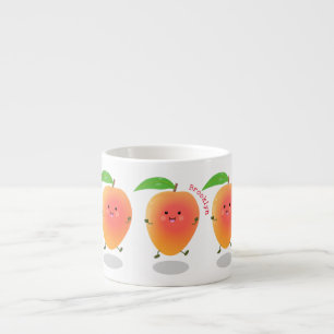 Cute happy mango cartoon illustration espressotasse