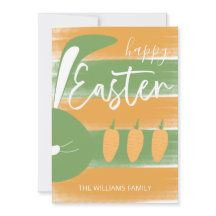 Cute Happy Oaster Bunny und Carrots