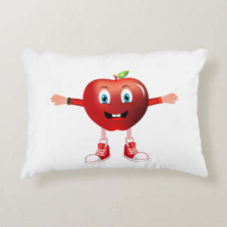 Cute Happy Red Apple Cartoon Blanket for Kids Dekokissen