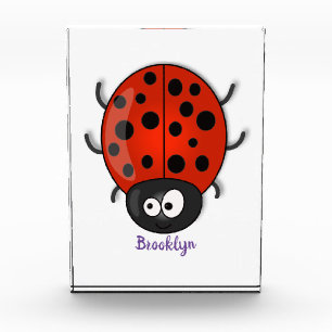 Cute happy red ladybug cartoon illustration fotoblock