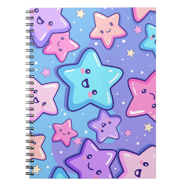 Cute Happy Stars  Notizblock (Vorderseite)