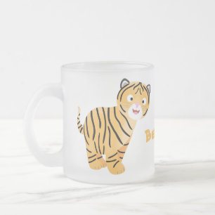 Cute happy tiger cub cartoon mattglastasse