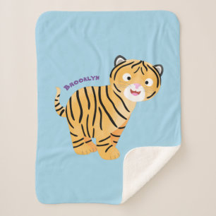 Cute happy tiger cub cartoon sherpadecke