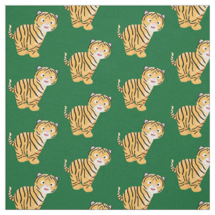 Cute happy tiger cub cartoon stoff