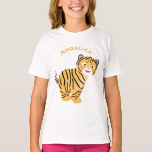Cute happy tiger cub cartoon T-Shirt