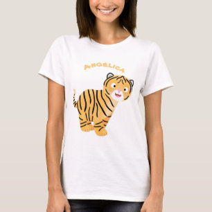 Cute happy tiger cub cartoon T-Shirt