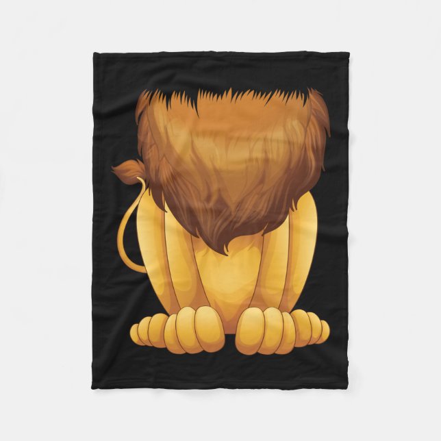 Cute Headless Lion Kostüm Halloween Funny Big Cat Fleecedecke (Vorderseite)