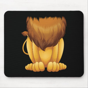 Cute Headless Lion Kostüm Halloween Funny Big Cat Mousepad