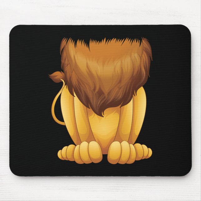 Cute Headless Lion Kostüm Halloween Funny Big Cat Mousepad (Vorne)