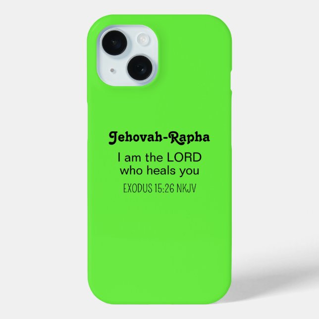 Cute Healing Bible Verse Lime Green Christian Case-Mate iPhone Hülle (Rückseite)