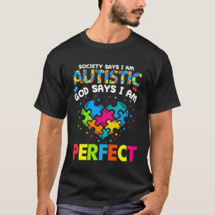 Cute Heart Autismus Gesellschaft sagt autistischer T-Shirt