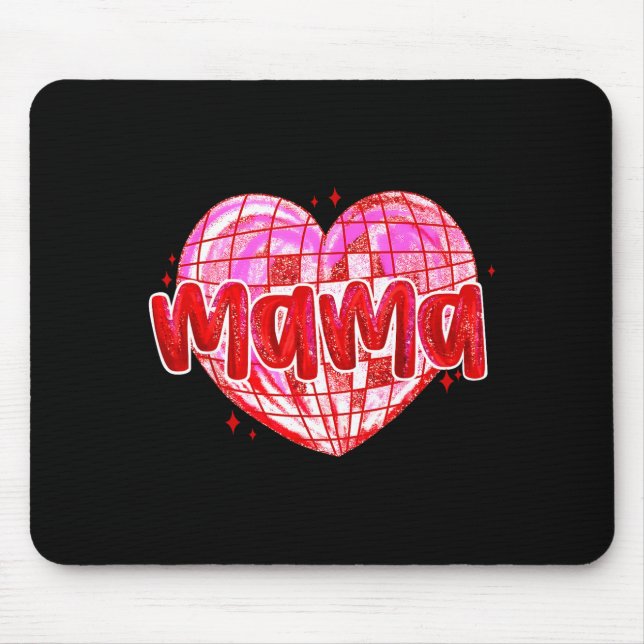 Cute Heart Mama Valentines Day Mom Wife  Mousepad (Vorne)
