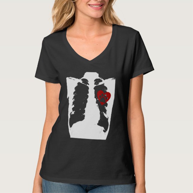 Cute Heart Paw Print Design for Cat Lovers  Puppy  T-Shirt (Vorderseite)