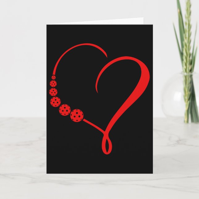 Cute Heart Shape Picklebyll Player Gift Valentines Karte (Vorderseite)