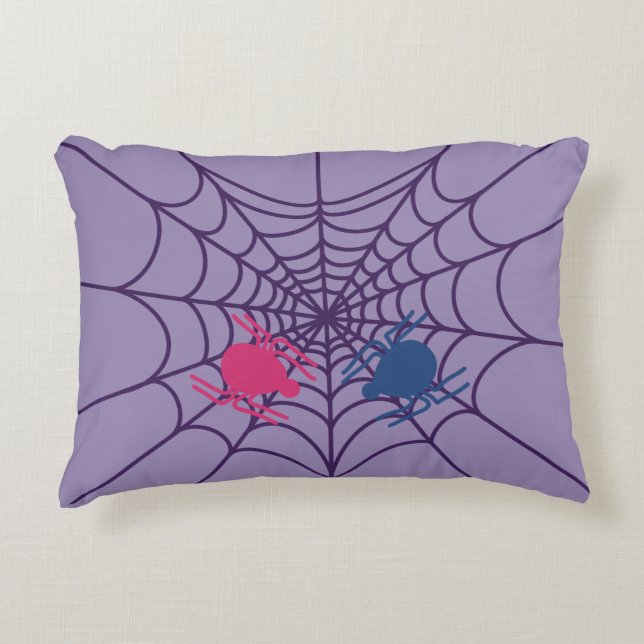 Cute Heart Spider Web Accent Throw Pillow  Dekokissen (Vorderseite)