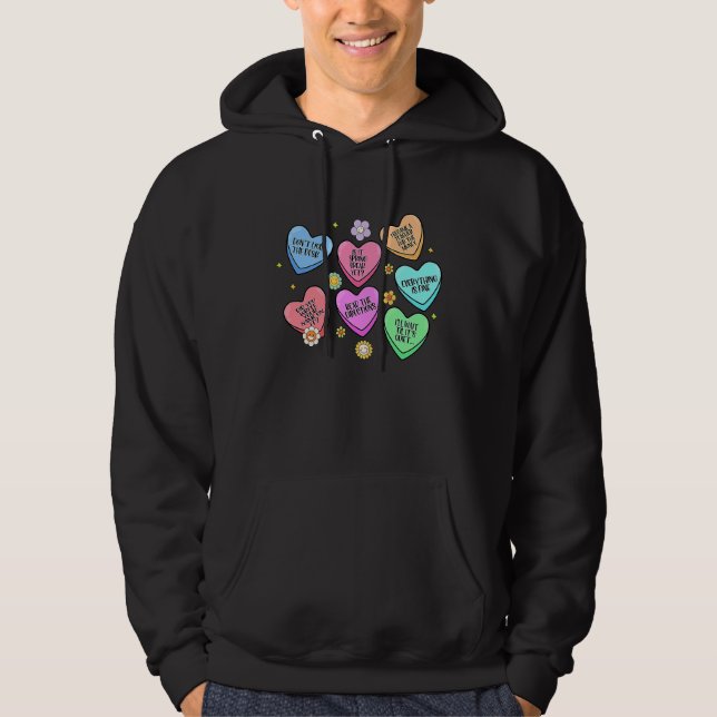 Cute Heart Valentines Day Love Special Education T Hoodie (Vorderseite)