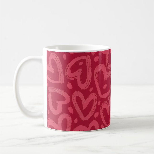 Cute Hearts Mug | All Over Love Coffee Cup Kaffeetasse (Links)