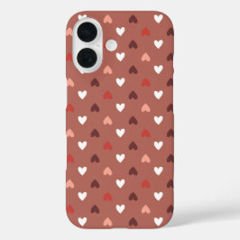 Cute Hearts Pattern – Soft Love Aesthetic  iPhone 16 Hülle