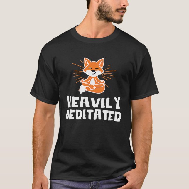 Cute Heavily Fox Meditated Yoga Fox Yoga Instructo T-Shirt (Vorderseite)
