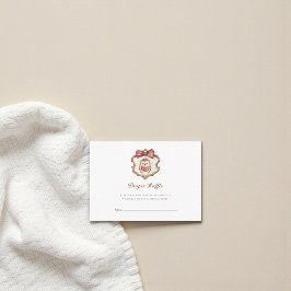 Cute Hedgehog Baby Shower Diaper Raffle Begleitkarte